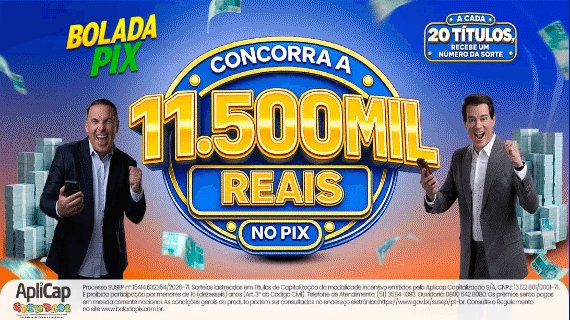 EDIÇÃO INCENTIVO BOLADA PIX 33 - R$ 11.500,00