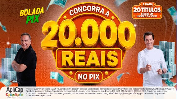 BOLADA PIX INCENTIVO O5 - R$ 20.000